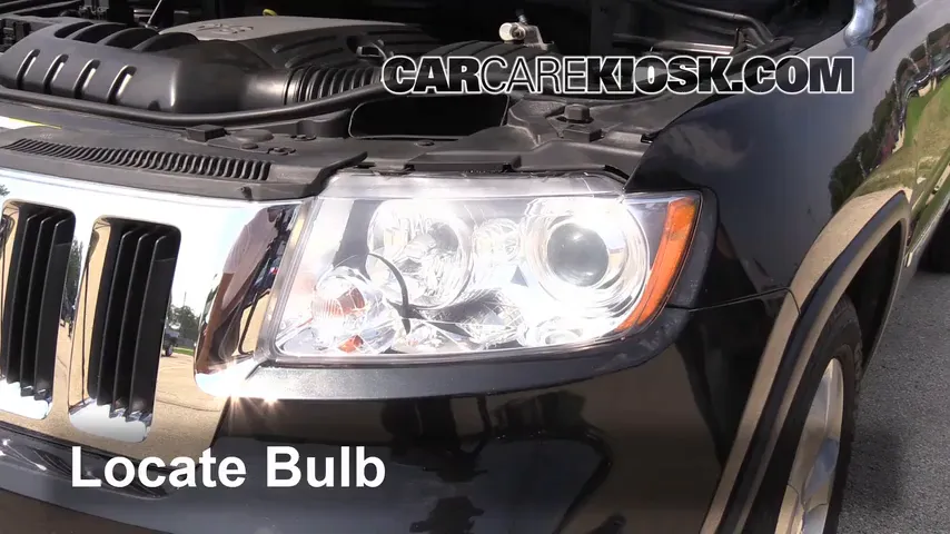 2012 Jeep Grand Cherokee Limited 5.7L V8 Lights Headlight (replace bulb)